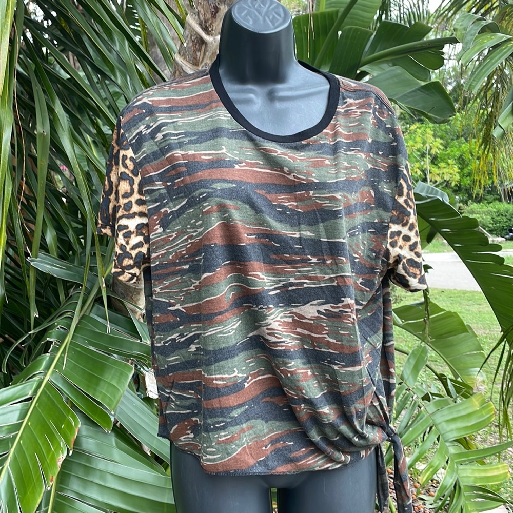 Ralph Lauren denim and supply, leopard, print and camo T-shirt
